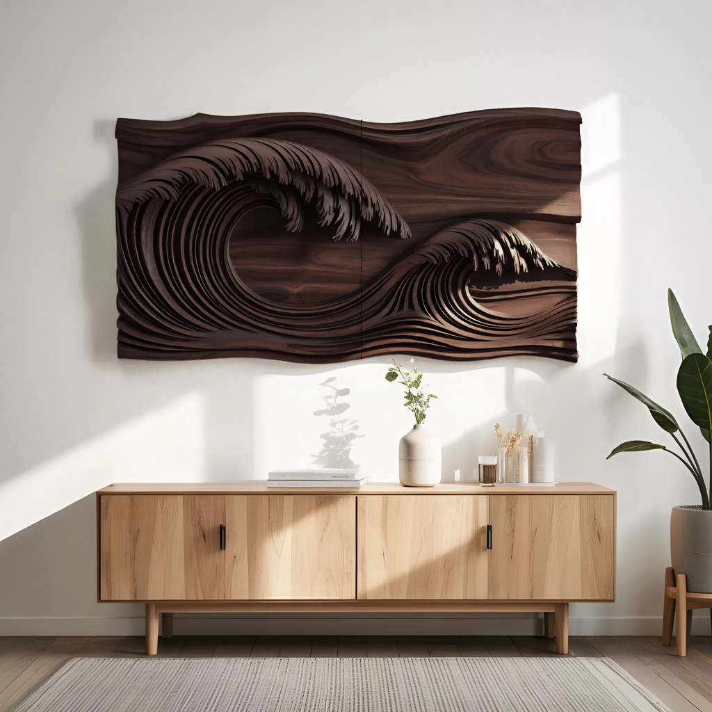 Ocean Wave Wall Sculpture For Bedroom SITHTTWA008