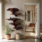 Mid Century Wooden Mushroom Shelf For Living Room Furniture Decor SILDTTRMR013